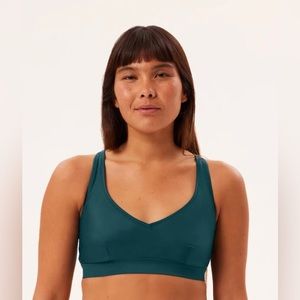 NWT Girlfriend Collective Sea Palma Plunge bikini top - size M